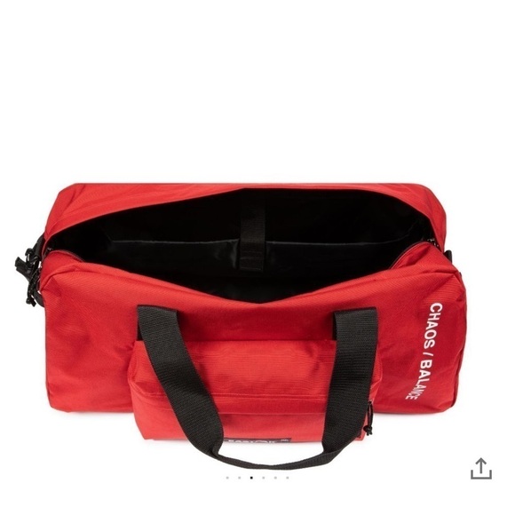 NWT Undercover X Eastpak Edition Recycled Canvas Duffle Bag In Red - Picture 2 of 8